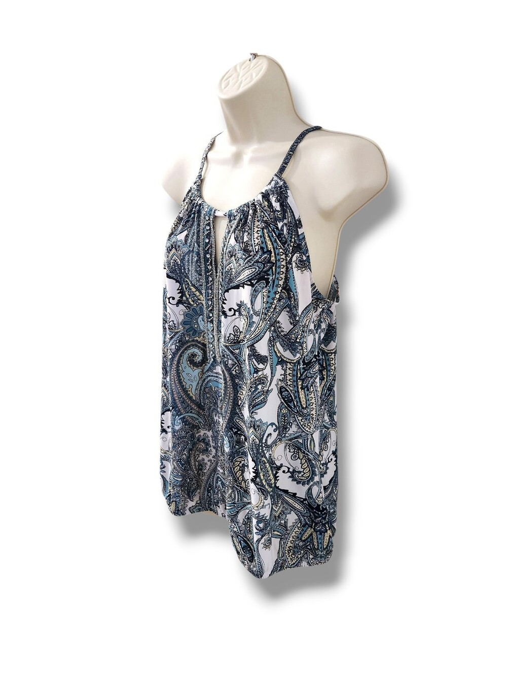 INC Boho Style Paisley Print Blousson Keyhole Cami | Large - Picture 11 of 11